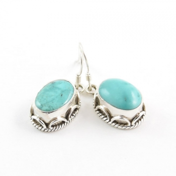 925 silver blue turquoise cute earrings